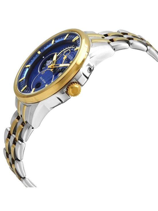 NWT Citizen Calendrier Multi-function Blue Dial Two-tone Men\'s Watch